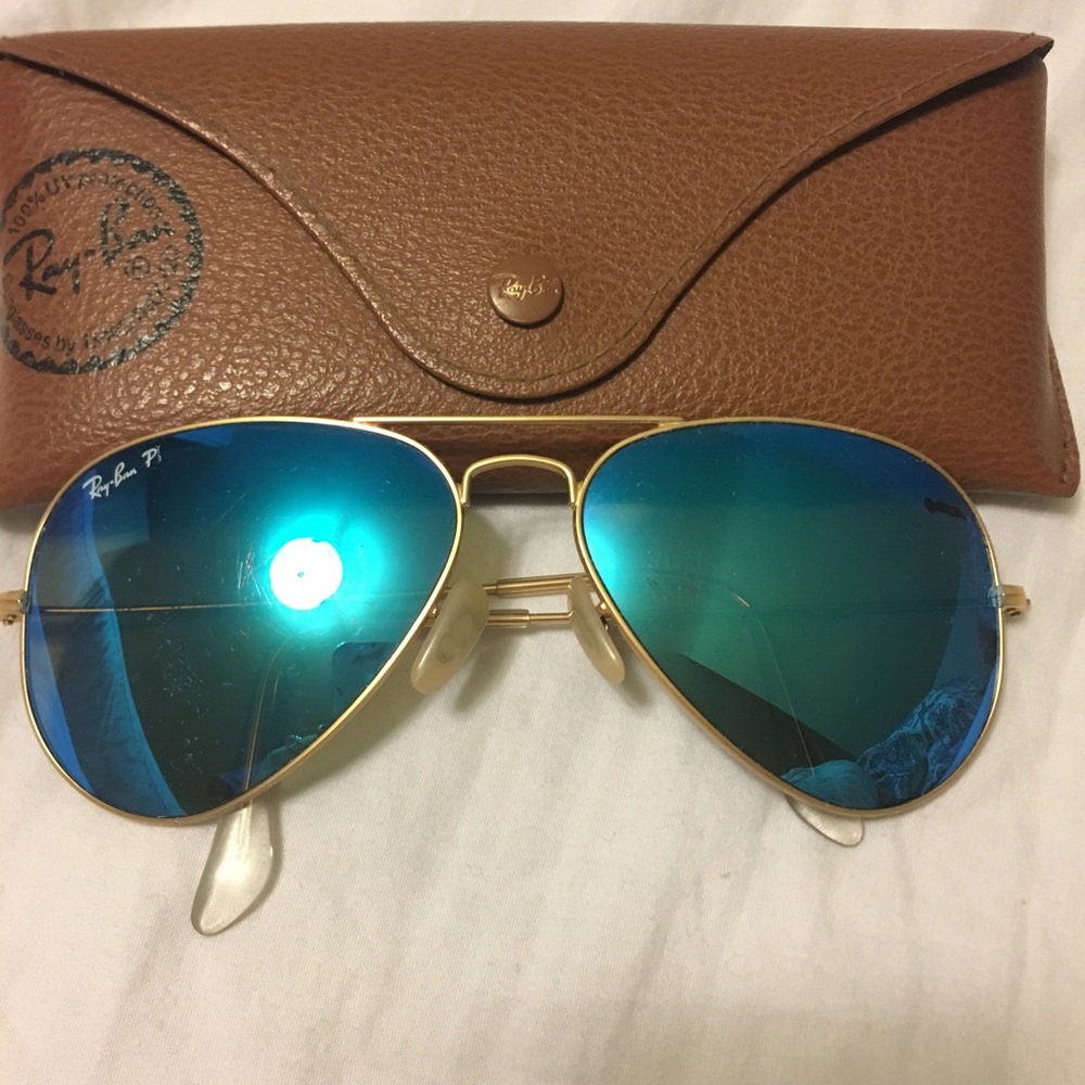 Ray ban polarized aviator sunglasses